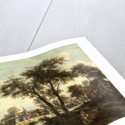 Dutch, Village near a Pool, c. 1670 by Meindert Hobbema