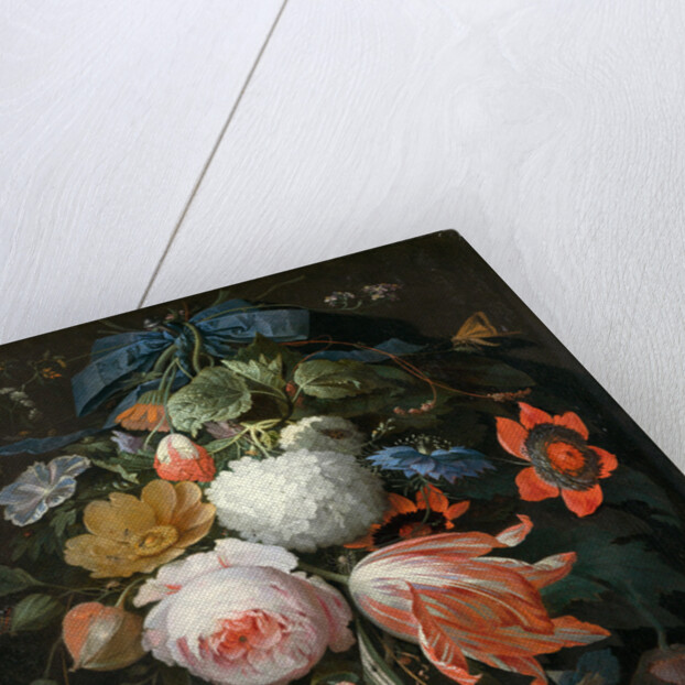 German, A Hanging Bouquet of Flowers, probably 1665-1670 by Abraham Mignon