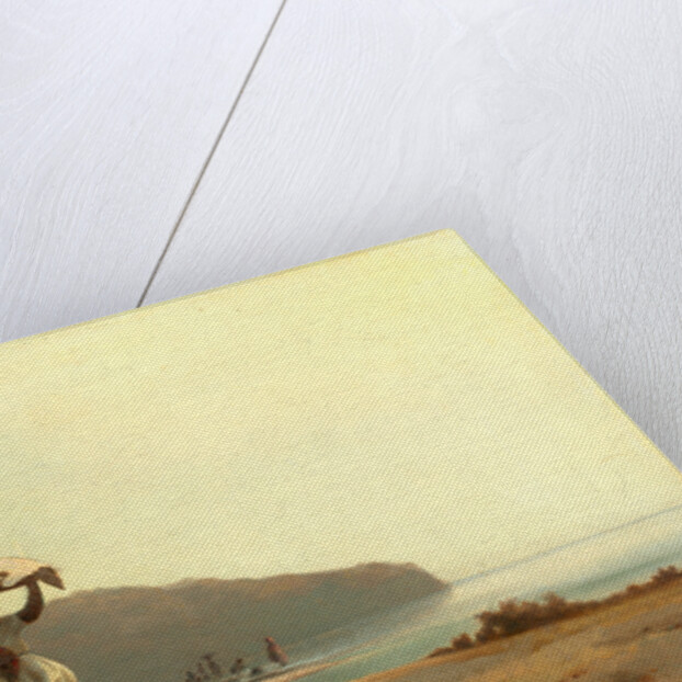 Two Women Chatting by the Sea, St. Thomas, 1856 by Camille Pissarro