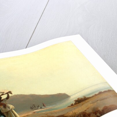 Two Women Chatting by the Sea, St. Thomas, 1856 by Camille Pissarro