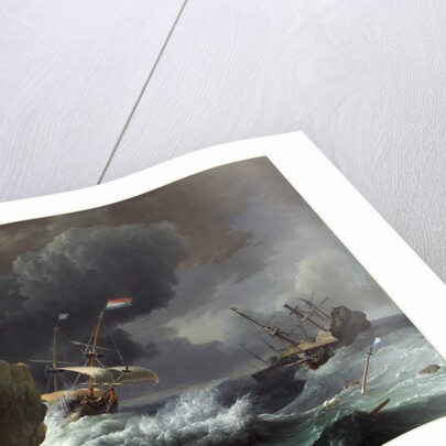 Dutch, Ships in Distress off a Rocky Coast, 1667 by Ludolf Backhuysen