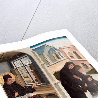 A Miracle of Saint Benedict, c. 1480, oil on oak by Anonymous