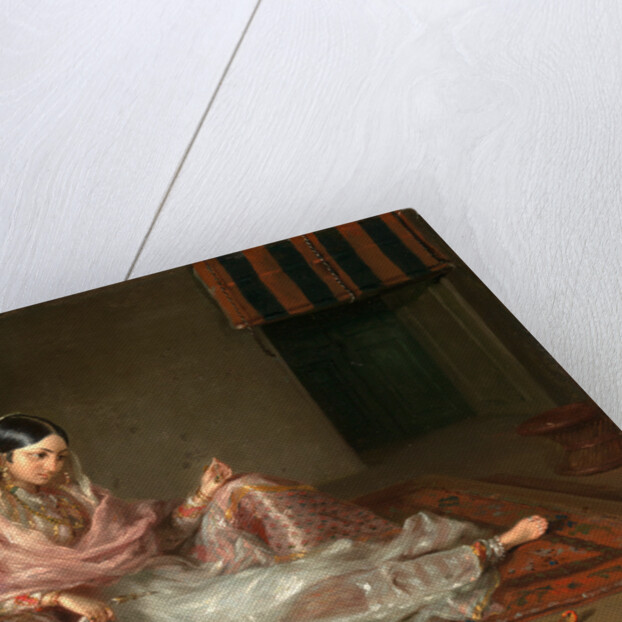 Muslim Lady Reclining An Indian Girl with a Hookah, by Francesco Renaldi