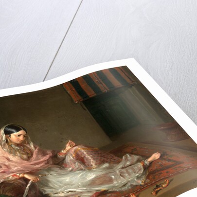 Muslim Lady Reclining An Indian Girl with a Hookah, by Francesco Renaldi