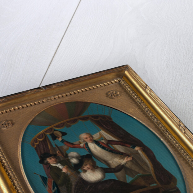 Captain Vincenzo Lunardi with his Assistant George Biggin, and Mrs. Letitia Anne Sage, in a Balloon by John Francis Rigaud