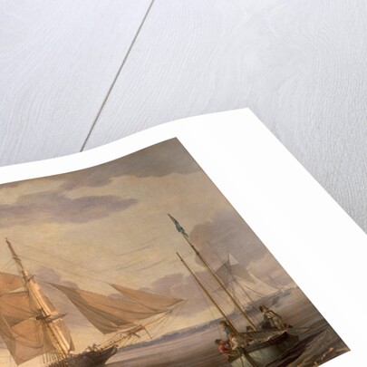 Ships in harbor by Robert Salmon