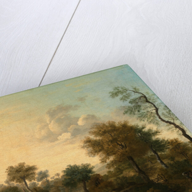 A View Supposedly Near Arundel, Sussex, with Figures in a Lane by George Smith