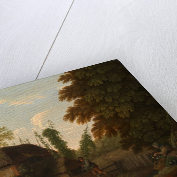 Hop Pickers Outside a Cottage by George Smith