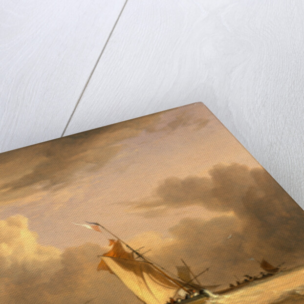 Fishing Smack and Other Vessels in a Strong Breeze Shipping in a Choppy Sea; Storm Approaching by Joseph Stannard