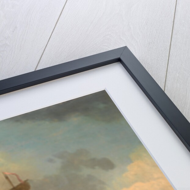 An English Sloop Becalmed near the Shore by Francis Swaine