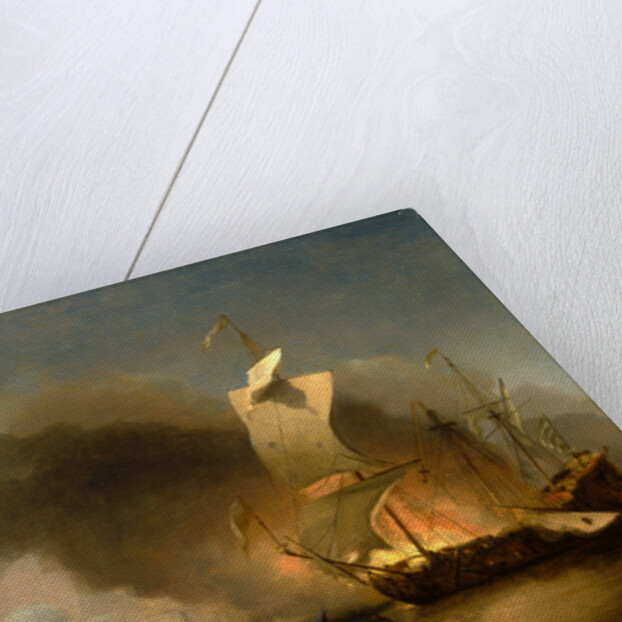 An Action off the Barbary Coast with Galleys and English Ships by William van de Velde the Younger