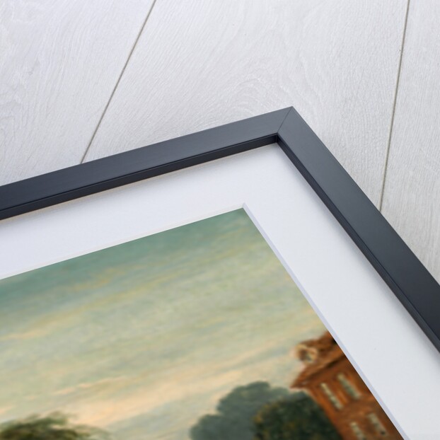 A View along the Thames towards Chelsea Old Church, London by John Varley