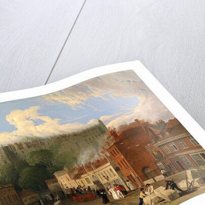 A View of Thames Street, Windsor, Windsor Eton London Carriage by Swann Inn George Vincent