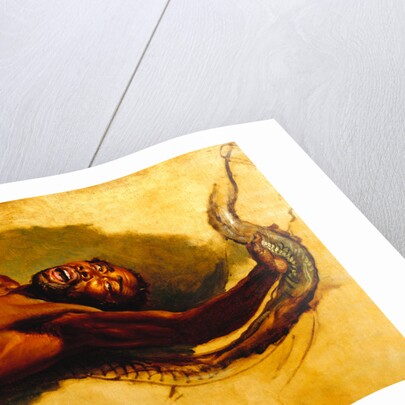 Man Struggling with a Boa Constrictor, Study for 'Liboya Serpent Seizing its Prey' Study of a Negro Struggling with a Boa Constrictor for 'A Boa Serpent Seizing a Horse' by James Ward