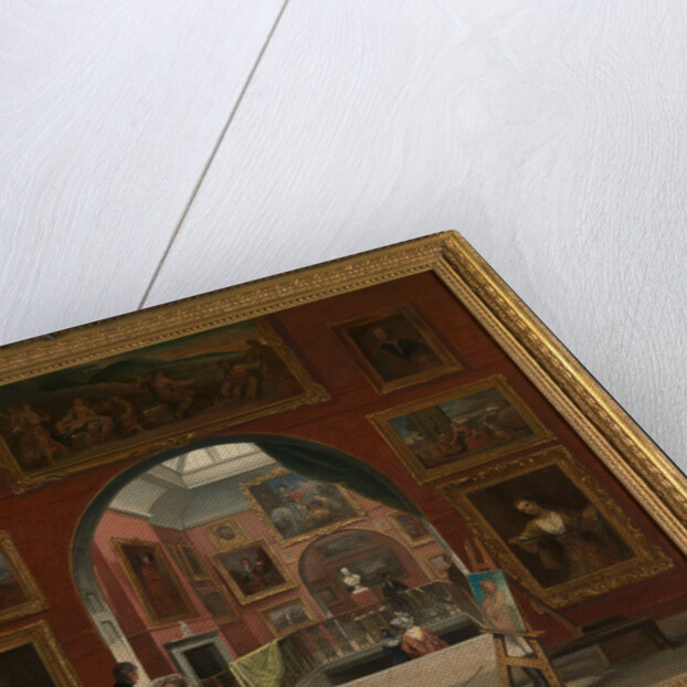 Interior of the British Institution (Old Master Exhibition, Summer 1832) by Alfred Joseph Woolmer