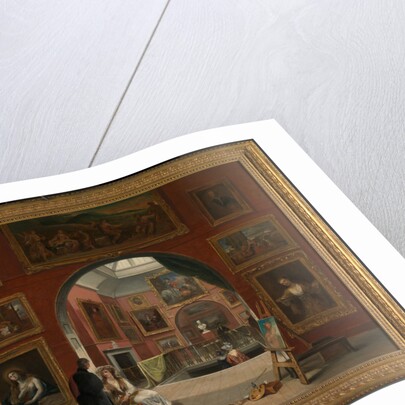 Interior of the British Institution (Old Master Exhibition, Summer 1832) by Alfred Joseph Woolmer