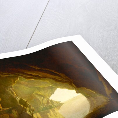 A Grotto in the Gulf of Salerno, Sunset A Grotto in the Gulf of Salernum Possibly by Joseph Wright of Derby