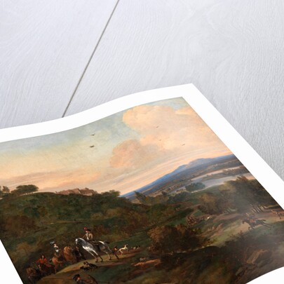 Heron Hawking below Stirling Castle Hawking Scene by Jan Wyck