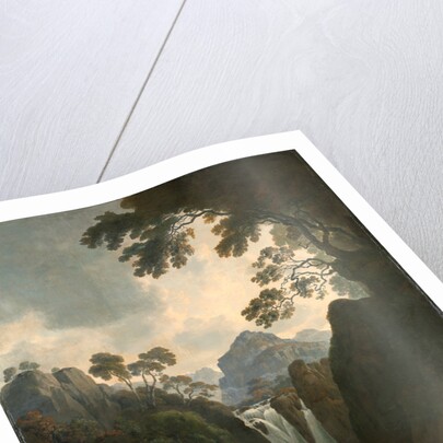 A Waterfall with Bathers by Julius Caesar Ibbetson