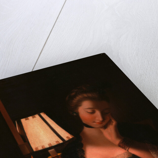 Woman Reading by a Paper-Bell Shade by Henry Robert Morland