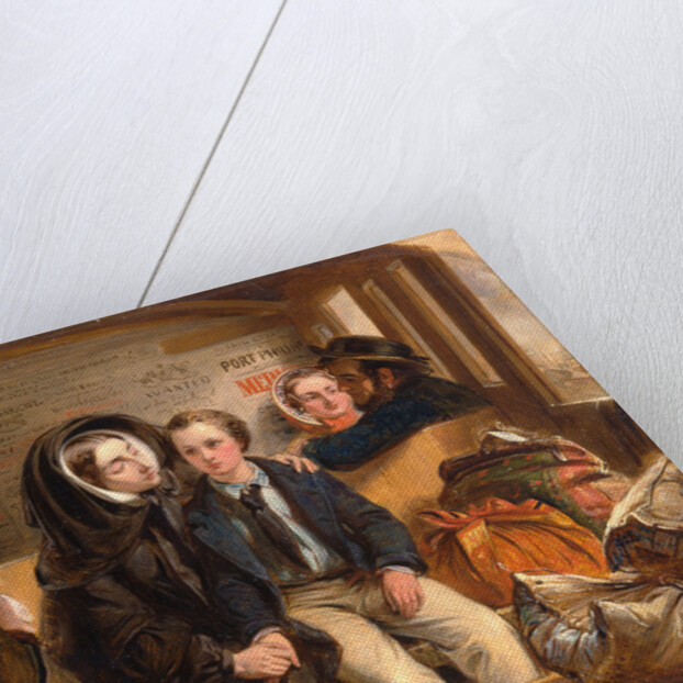 Second Class - The Parting. 'Thus part we rich in sorrow, parting poor.' Third Class - The Parting, Railway journey, travel by train, by Abraham Solomon