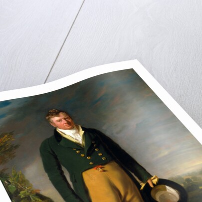 Portrait of a Man An Unknown Man with his Dog A Gentleman with his Dog by William Owen