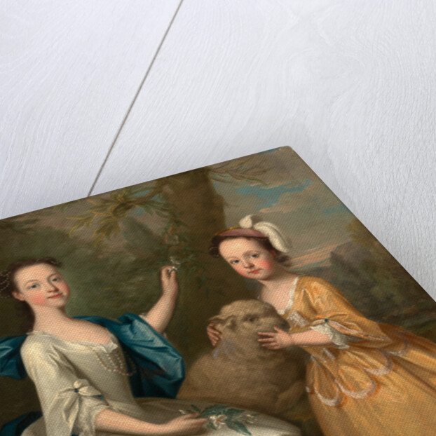 Young Women with a Lamb by Thomas Hudson