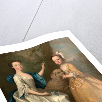 Young Women with a Lamb by Thomas Hudson