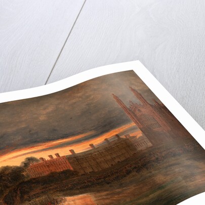 Procession of Boats on the River Cam below Clare College, Cambridge by Richard Banks Harraden