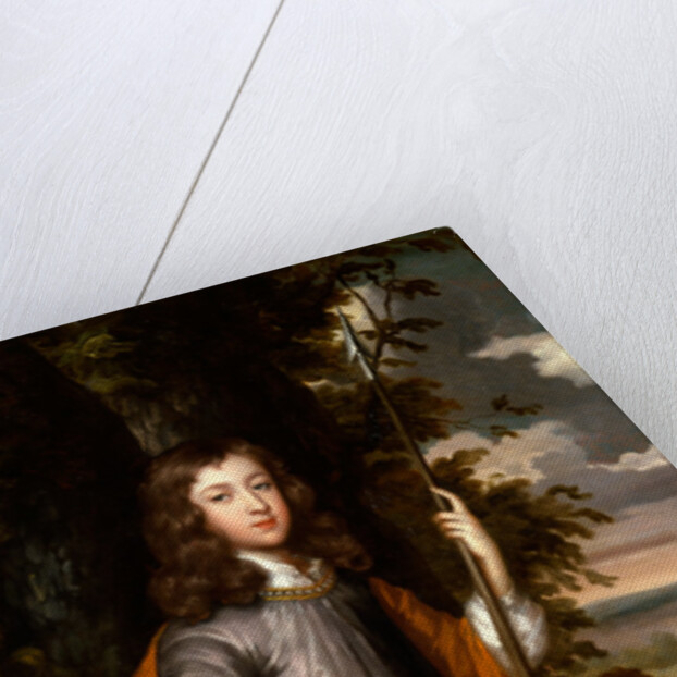 Portrait of a Boy A Boy with a Spear and a Hound by Willem Wissing