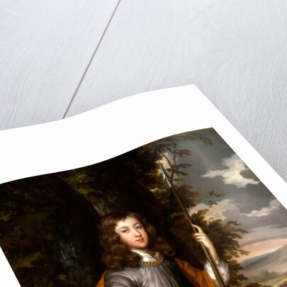 Portrait of a Boy A Boy with a Spear and a Hound by Willem Wissing