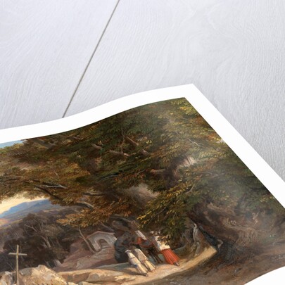 Between Olavano L'Civitella by Edward Lear