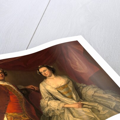 A Man and a Woman, Possibly of the Missing Family, of Little Park House, Wickham, Hampshire by George Knapton