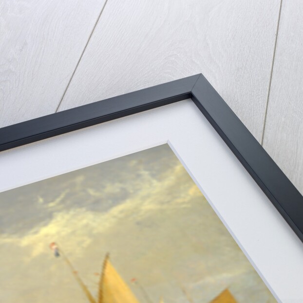 A Harbor Scene in the Isle of Wight, Looking Towards the Needles by George Vincent