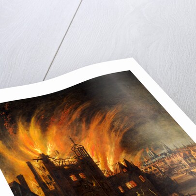 The Great Fire of London, with Ludgate and Old St. Paul's by Anonymous