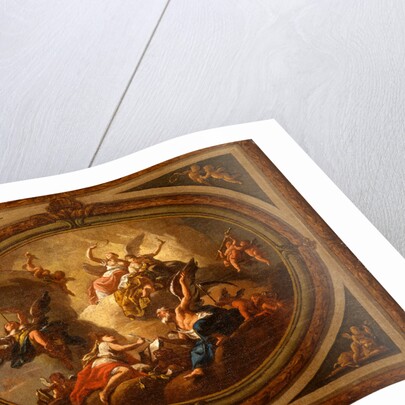 Sketch for an oval ceiling by Louis Laguerre