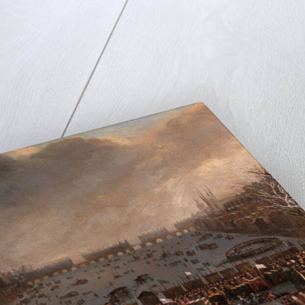 Frost Fair on the Thames, with Old London Bridge in the distance, London by Anonymous