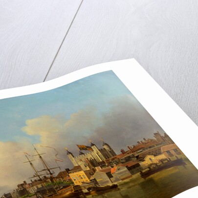 The Thames and the Tower of London Supposedly on the King's Birthday The Thames and the Tower of London by Samuel Scott