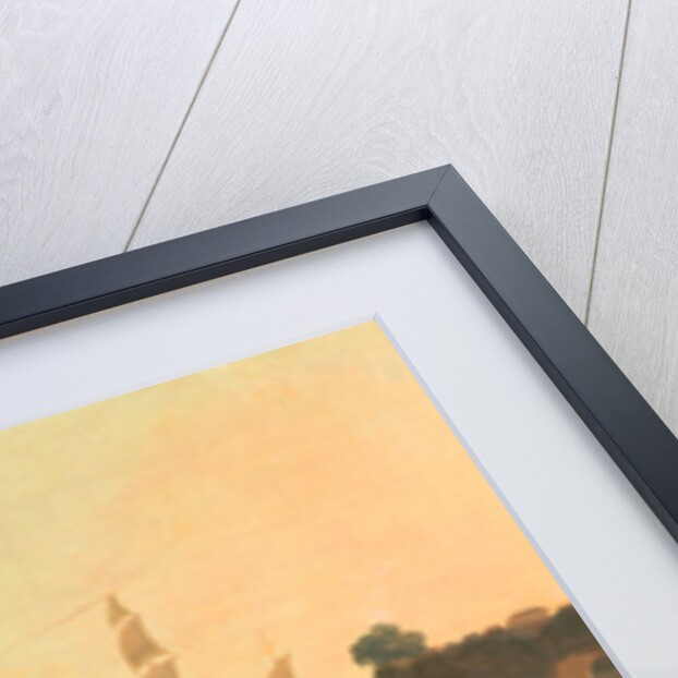 Pinnace sailing down the Ganges past Monghyr Fort Ganges Landscape by Thomas Daniell