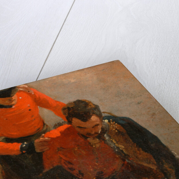 A Highlander, Black Watch attending a General of Hussars, possibly Lord Uxbridge by George Jones