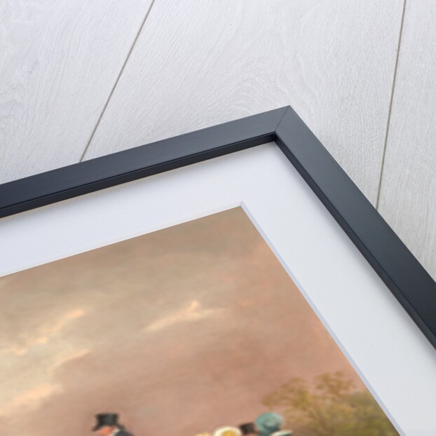 A Gentleman Driving Tandem to a Jaunting Car Going to Church by Edwin W. Cooper of Beccles