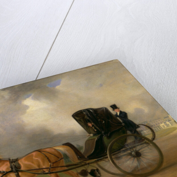 William Massey-Stanley driving his Cabriolet in Hyde Park by John Ferneley