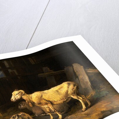 Heath Ewe and Lambs by James Ward