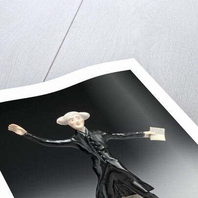 Ceramic Dr. Syntax: standing, with a book in one hand and arms outstretched by Anonymous