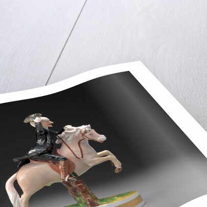 Ceramic Dr. Syntax: On a Horse, Jumping a Gate by Anonymous