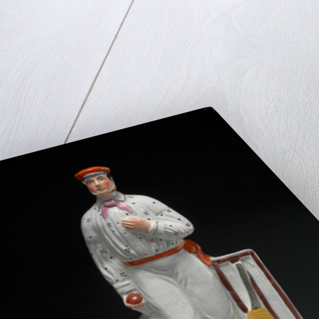 Ceramic, Cricketers - a pair by Anonymous