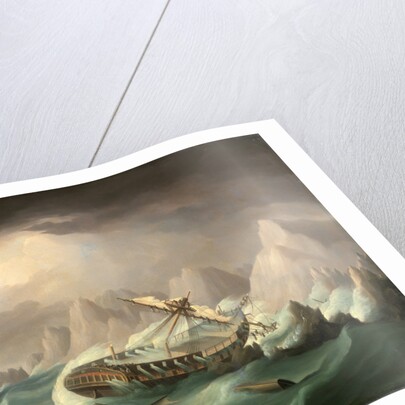 Shipwreck off a Rocky Coast by Thomas Buttersworth