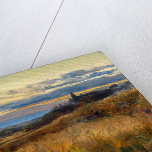 Cornfield at sunset by John William Inchbold