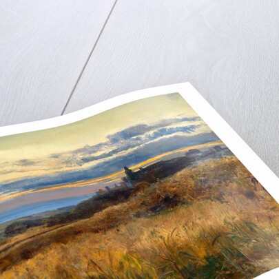 Cornfield at sunset by John William Inchbold