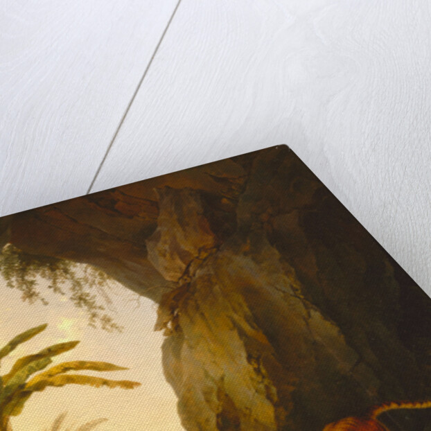 Tiger in a Cave Tropical by Jacques-Laurent Agasse